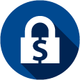 Blue lock icon