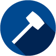 Blue hammer icon